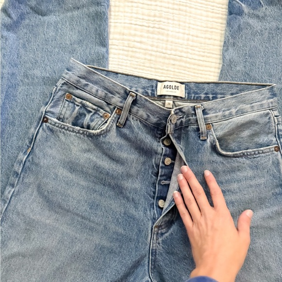 Agolde 90s Pinch Waist High Rise Denim Jeans - Picture 3 of 7
